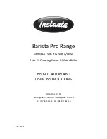 Preview for 1 page of Instanta Barista Pro WB-2 Installation And User Instructions Manual