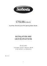 Предварительный просмотр 1 страницы Instanta SureFlow CTS13SL Manual