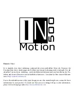 Preview for 2 page of Instar in-motion 500 Installation Instructions Manual