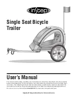 InStep Single Seat Bicycle Trailer User Manual preview