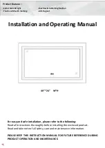 INSTER WSHDRMMR0051 Installation And Operating Manual preview