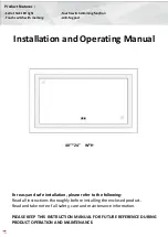 Preview for 1 page of INSTER WSHDRMMR0051 Installation And Operating Manual