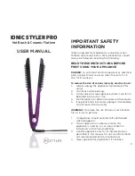 Предварительный просмотр 1 страницы InStyler IONIC STYLER PRO User Manual