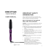 InStyler IONIC STYLER User Manual preview