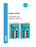 Preview for 1 page of insys icom ETSM Installation And Operation Manual