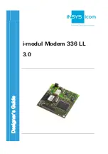 Preview for 1 page of insys icom i-modul  336 LL Designer'S Manual