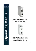 Preview for 1 page of INSYS 56k Small INT 2.0 Operating Manual