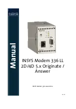 Preview for 1 page of INSYS Modem 336 LL 2D/4D 5.x Originate / Answer Manual