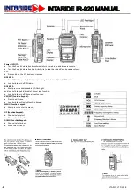 Preview for 1 page of Intaride IR-920 Manual