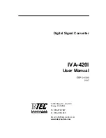 Предварительный просмотр 1 страницы Intec Controls IVA-420I User Manual