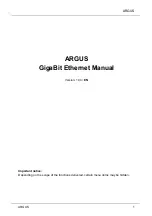 Preview for 1 page of Intec ARGUS GigaBit Ethernet Manual