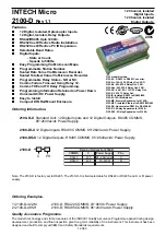 Preview for 3 page of Intech Micro 2100-D Installation Manual