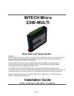 Intech Micro 2300-MULTI Installation Manual предпросмотр