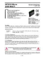 Preview for 3 page of Intech Micro 2300-MULTI Installation Manual