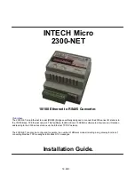 Intech Micro 2300-NET Installation Manual preview