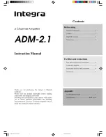 Integra ADM 2.1 Instruction Manual preview