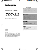 Integra CDC-3.1 Instruction Manual предпросмотр