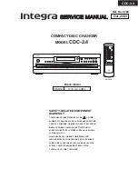 Integra CDC-3.4 Service Manual предпросмотр