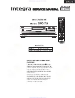 Предварительный просмотр 1 страницы Integra DPC-7.9 Service Manual