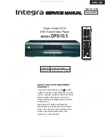 Integra DPS-10.5 Service Manual предпросмотр