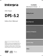 Integra DPS-5.2 Instruction Manual preview