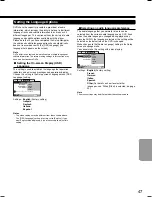 Preview for 47 page of Integra DPS-5.2 Instruction Manual