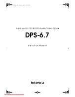 Preview for 1 page of Integra DPS-6.7 Instruction Manual