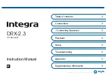 Предварительный просмотр 1 страницы Integra DRX-2.3 Instruction Manual