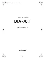 Preview for 1 page of Integra DTA-70.1 Instruction Manual