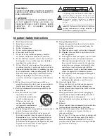 Предварительный просмотр 2 страницы Integra DTR-20.3 Instruction Manual