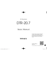 Integra DTR-20.7 User Manual preview