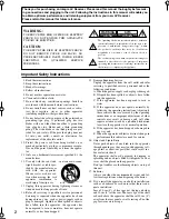 Предварительный просмотр 2 страницы Integra DTR-4.9 Instruction Manual