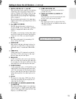 Предварительный просмотр 11 страницы Integra DTR-4.9 Instruction Manual