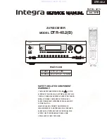 Integra DTR-40.2(B) Service Manual preview