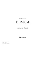 Integra DTR-40.4 Instruction Manual preview