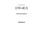 Предварительный просмотр 1 страницы Integra DTR-40.5 Instruction Manual