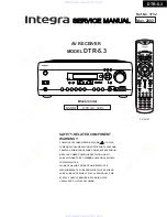 Integra DTR-5.3 Service Manual preview