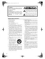 Предварительный просмотр 2 страницы Integra DTR-5.6 Instruction Manual