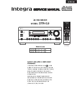 Integra DTR-5.9 Service Manual preview