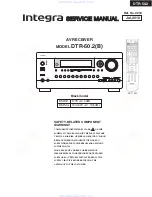 Integra DTR-50.2 Service Manual preview