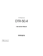 Integra DTR-50.4 Instruction Manual preview