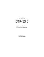 Предварительный просмотр 1 страницы Integra DTR-50.5 Instruction Manual