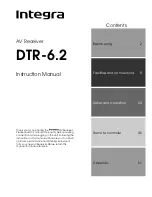 Preview for 1 page of Integra DTR-6.2 Instruction Manual