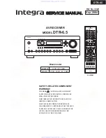 Preview for 1 page of Integra DTR-6.5 Service Manual