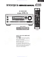 Integra DTR-7.6 BMDD Service Manual предпросмотр