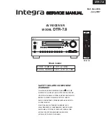 Integra DTR-7.8 Service Manual preview