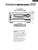 Integra DTR-70.2(B) Service Manual предпросмотр