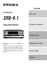 Integra DTR-9.1 Instruction Manual предпросмотр