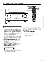 Предварительный просмотр 27 страницы Integra DTR-9.1 Instruction Manual