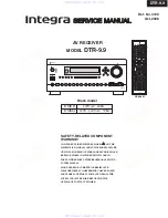 Предварительный просмотр 1 страницы Integra DTR-9.9 Service Manual